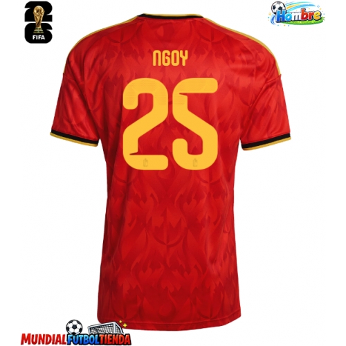 Camiseta Bélgica Nathan Ngoy #25 Primera Equipación Replica Mundial 2026 mangas cortas